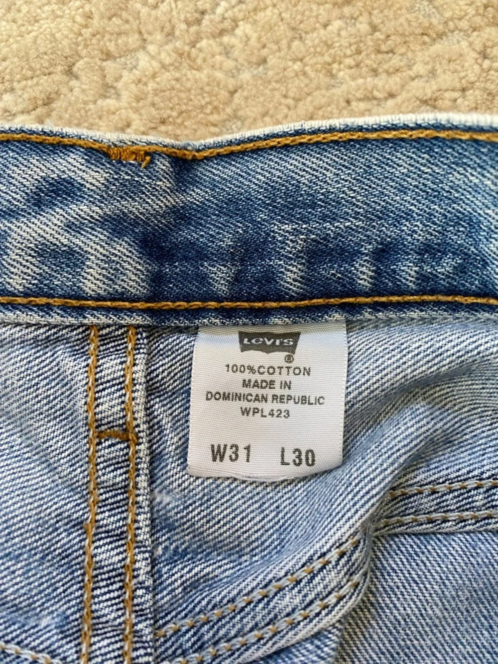 Levi’s Vintage 501s Classic Faded Blue Straight-Leg Jeans Button Fly: W31/L30